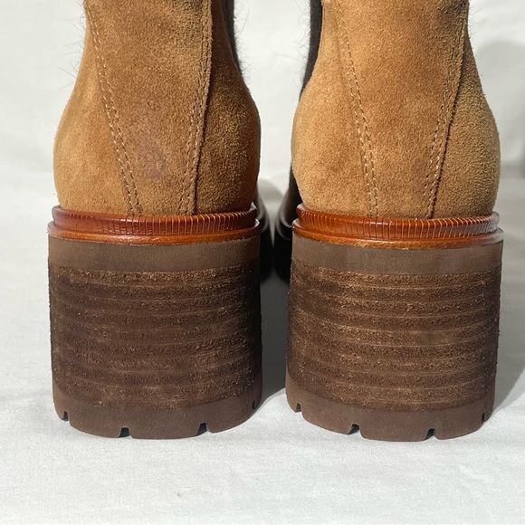 Sofft Jordie Chelsea Ankle Boots Camel Suede Waterproof Lug Sole - Picture 5 of 13